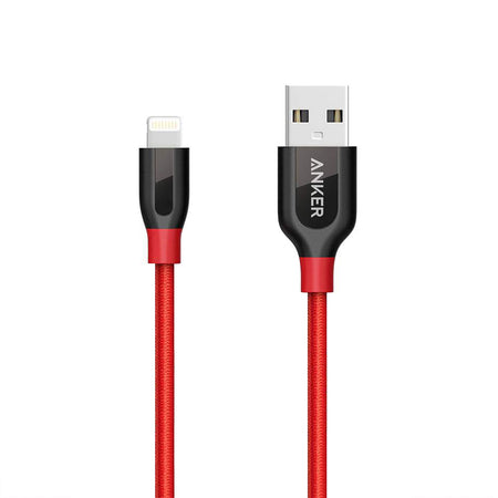 Anker Powerline+ 3' USB-A To Lightning Cable- Red