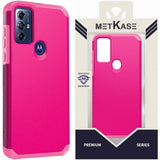 Metkase (Original Series) Tough Shockproof Hybrid For Motorola Moto G Play 5G (2023) - Hot Pink