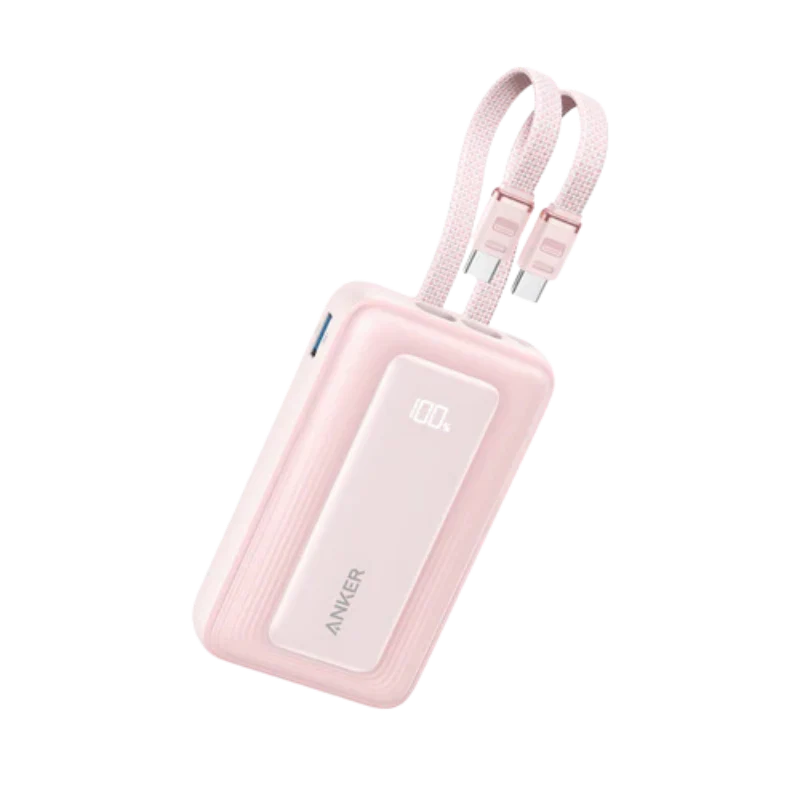 ANKER 10K MAH 35W ZOLO POWER BANK W/ BUILT-IN DUAL USB-C CABLES