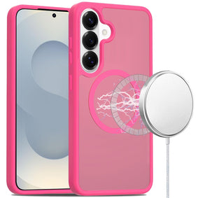 HR PREMIUM [MAGNETIC CIRCLE] SMOOTH SAFE MATTE FEEL HYBRID CASE FOR SAMSUNG S26 PLUS - HOT PINK