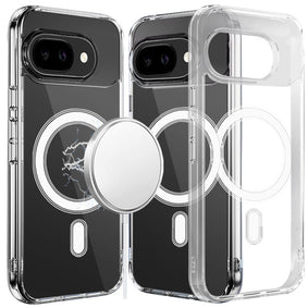 HR PREMIUM THICK TRANSPARENT [MAGNETIC CIRCLE] SHOCKPROOF HYBRID CASE FOR GOOGLE PIXEL 10A - CLEAR