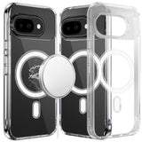 HR PREMIUM THICK TRANSPARENT [MAGNETIC CIRCLE] SHOCKPROOF HYBRID CASE FOR GOOGLE PIXEL 10A - CLEAR