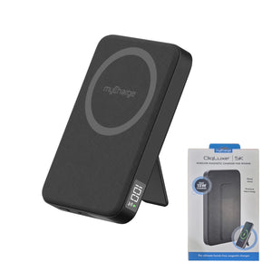 myCharge 5K Mah Cliqluxe Qi2.2 W/ Stand (No Ac) - Black