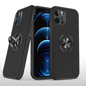 HR PREMIUM CHIEF OIL PAINTED MAGNETIC RING STAND HYBRID CASE COVER FOR APPLE IPHONE 14 PRO MAX 6.7" - BLACK