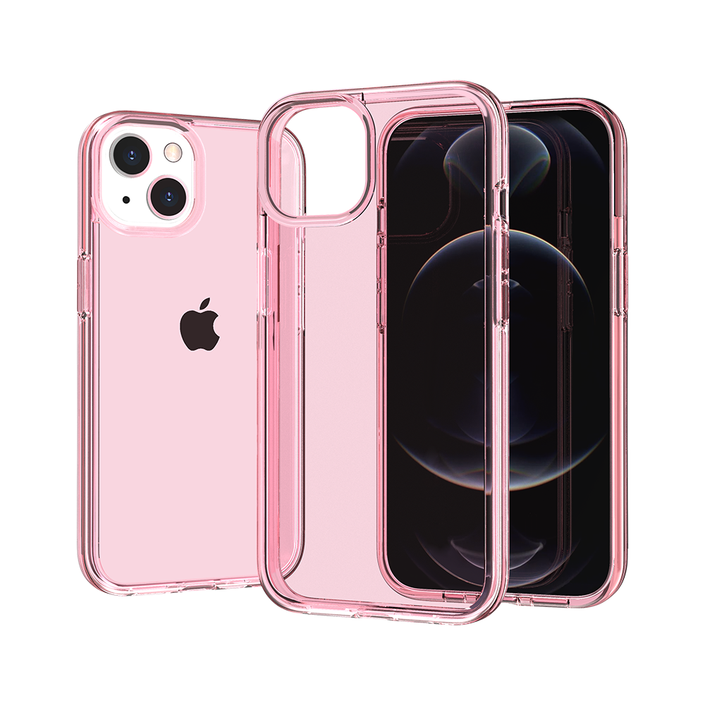 HR PREMIUM STURDY ULTRA THICK 3MM TRANSPARENT HYBRID CASE COVER FOR APPLE IPHONE 14 PRO MAX 6.7" - PINK