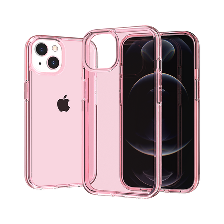 HR PREMIUM STURDY ULTRA THICK 3MM TRANSPARENT HYBRID CASE COVER FOR APPLE IPHONE 14 PRO MAX 6.7" - PINK