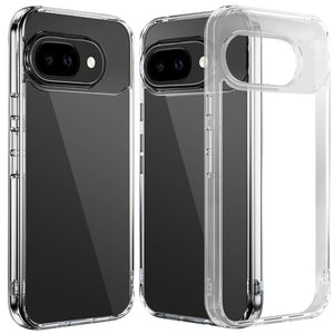 HR PREMIUM PURE CRYSTAL TRANSPARENT THICK 2.0MM SHOCKPROOF CHROMED BUTTONS CASE COVER FOR GOOGLE PIXEL 10A - CLEAR