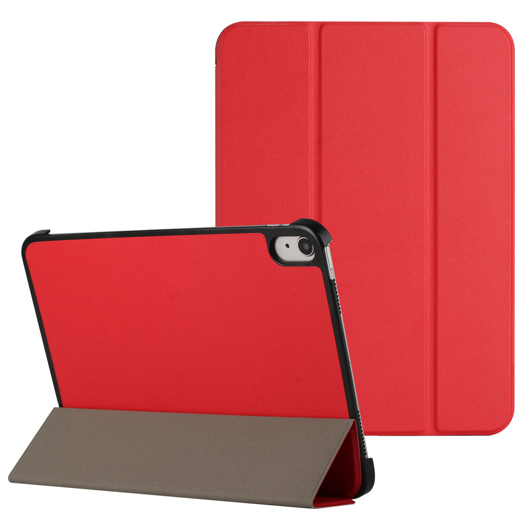 HR PREMIUM TRIFOLD MAGNETIC CLOSURE PU LEATHER CASE COVER FOR SAMSUNG A9 PLUS / A11 PLUS 11" - RED