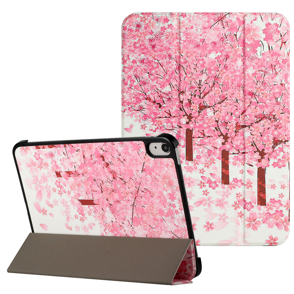 HR PREMIUM TRIFOLD MAGNETIC CLOSURE PU LEATHER CASE COVER FOR SAMSUNG A9 PLUS / A11 PLUS 11" - SAKURA FLORAL