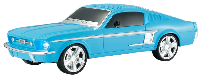 Max Power Mustang Style Portable Car Bluetooth Speaker With Front Flashing Lights - Blue