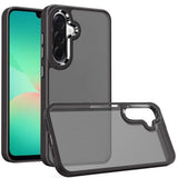HR Premium Polished Oil Thick Acrylic Metal Button Hybrid Case Cover For Samsung Galaxy A27 - Black