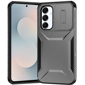 Premium Ultimate U Design Hybrid Case With Camera Window Covering For Samsung S25 FE - Grey