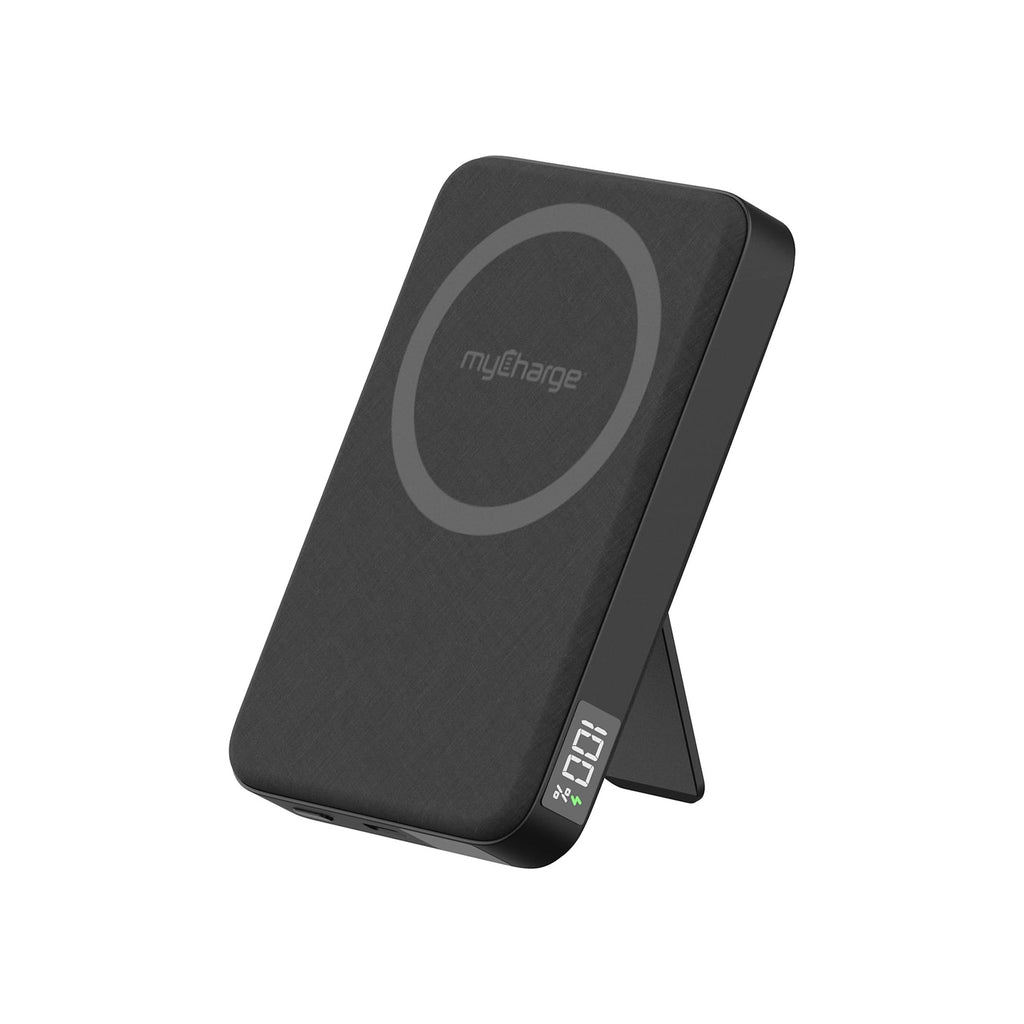 myCharge 10K Mah Cliqluxe Qi2.2 W/ Stand (No Ac) - Black