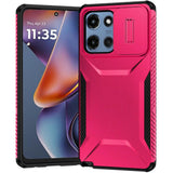 Premium Ultimate U Design Hybrid Case With Camera Cover For Motorola Moto G 5G 2025 - Hot Pink