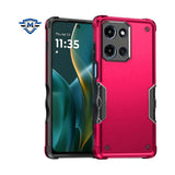 Metkase Exquisite Tough Shockproof Hybrid Case Cover For Moto G Stylus 5G 2025 - Hot Pink