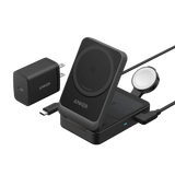 Anker Maggo Wireless Charging Station (15W, 3-In-1 Pad, Qi2) - Black