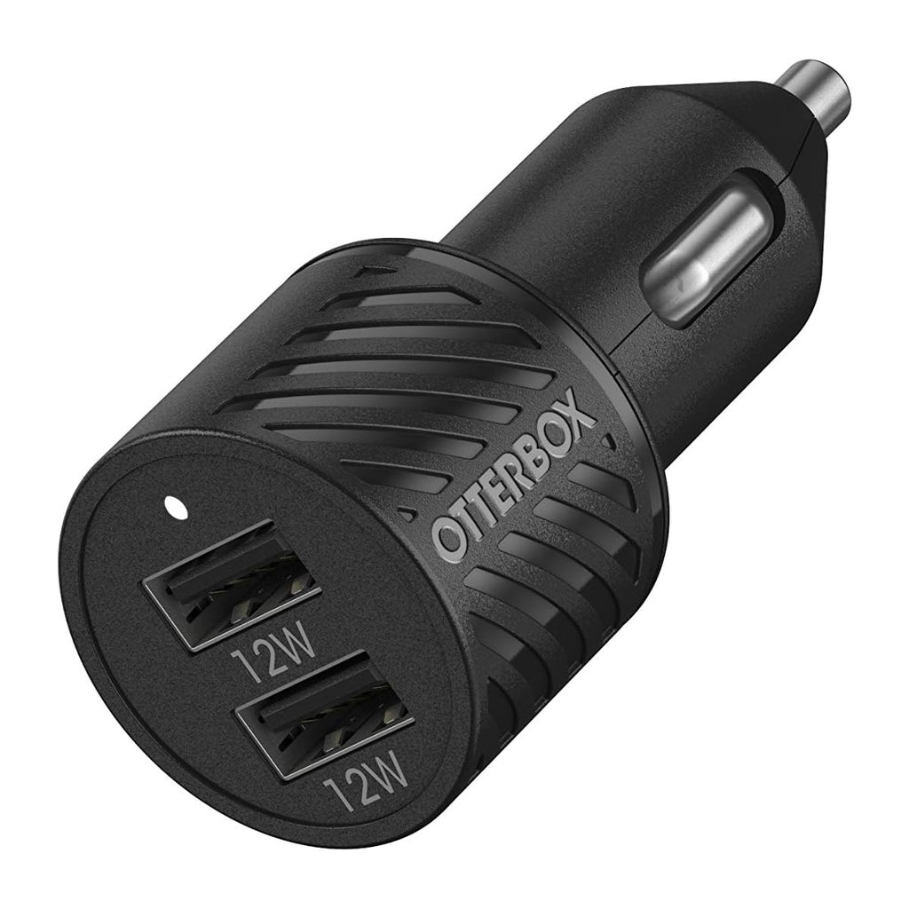 Otterbox Sp6 24W 2 Port Usb-A Car Charger Kit W/ 1M Usb-A To Usb-C Cable - Black