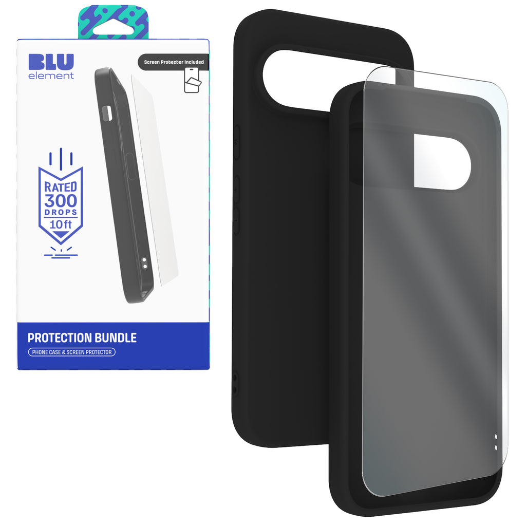 Blu Element Gelskin Case With Screen Protector For Google Pixel 10/10 Pro (120-10449 ) - Black
