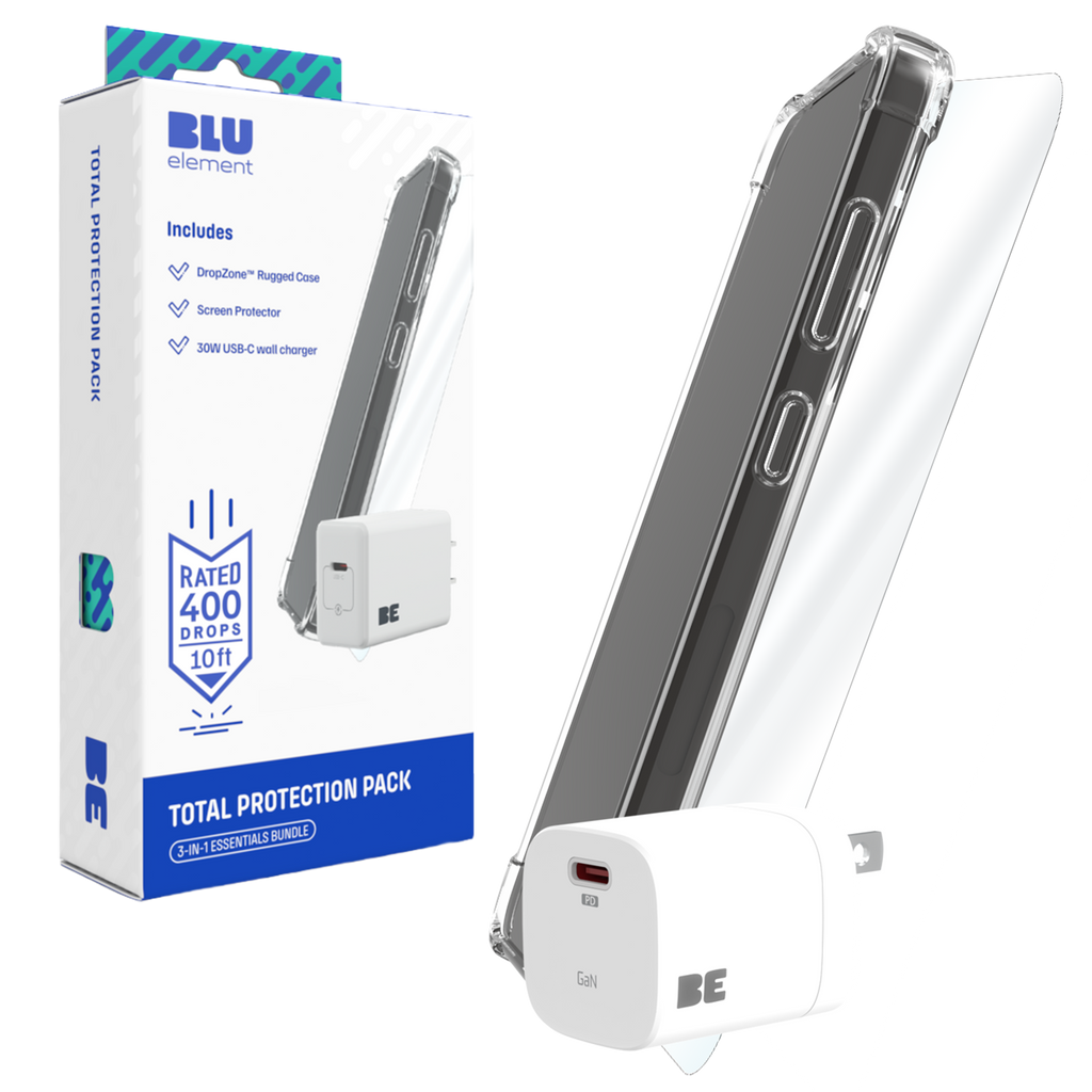 Blu Element 3-Pack Total Protection Magsafe Bundle (Case, Glass, Charger) For Samsung S26 Ultra - Clear