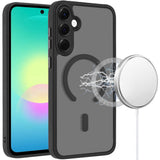 HR Premium Matte Frosted Magnetic Hybrid Case With Covered Camera Protection For Samsung Galaxy A27 - Black