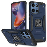 Premium Robust Magnetic Kickstand Hybrid Case For Motorola Moto G 5G 2025 - Blue