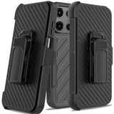 HR Premium Noble Lined Shockproof Dual Layer Hybrid Case For Moto G Stylus 5G 2026/2025 - Black/Black