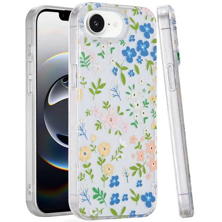 Premium Double Layer Design Imd TPU Case For iPhone 16e  / SE4 (2025) - Mulitcolor Floral