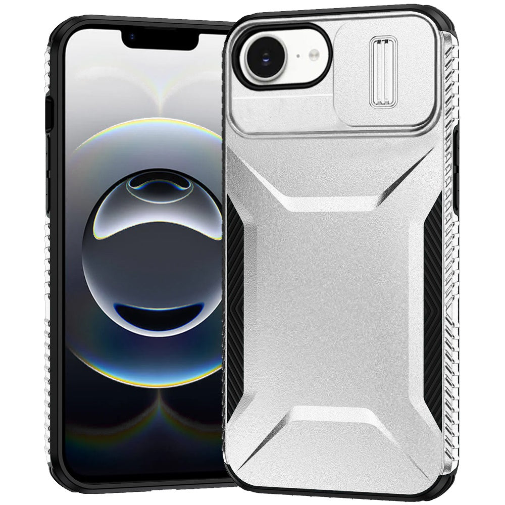 Premium Ultimate U Design Case W/ Camera Window Covering For iPhone 16E / SE4 (2025) - Silver