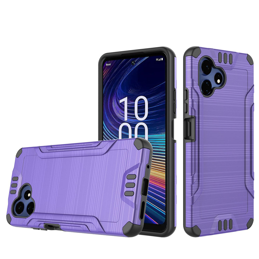 HR Premium Premium Brushed Metalled Hybrid Case For Celero 5G Velocity - Dark Purple