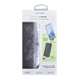 myCharge 10K Mah Power+Cables Power Bank W/ Built-In Usb-C & Lightning Cables - Black