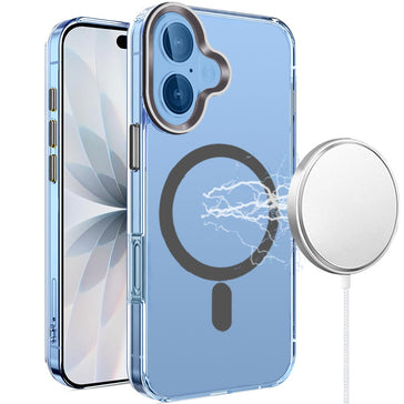 Premium Matching Clear Transparent Circle Design Case For iPhone 17 - Black