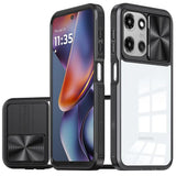 Premium Fusion Transparent Clear Hybrid Case For Motorola Moto G 5G 2025 - Black
