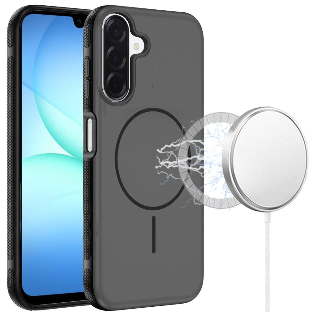 HR Premium Premium Edged Core Matte Thick Super Magnetic Hybrid Case For Samsung A17 5G - Black