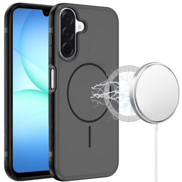 HR Premium Premium Edged Core Matte Thick Super Magnetic Hybrid Case For Samsung A17 5G - Black