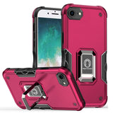 Premium Optimum Magnetic Ring Stand Hybrid Case Cover For iPhone 16E / SE4 - Hot Pink