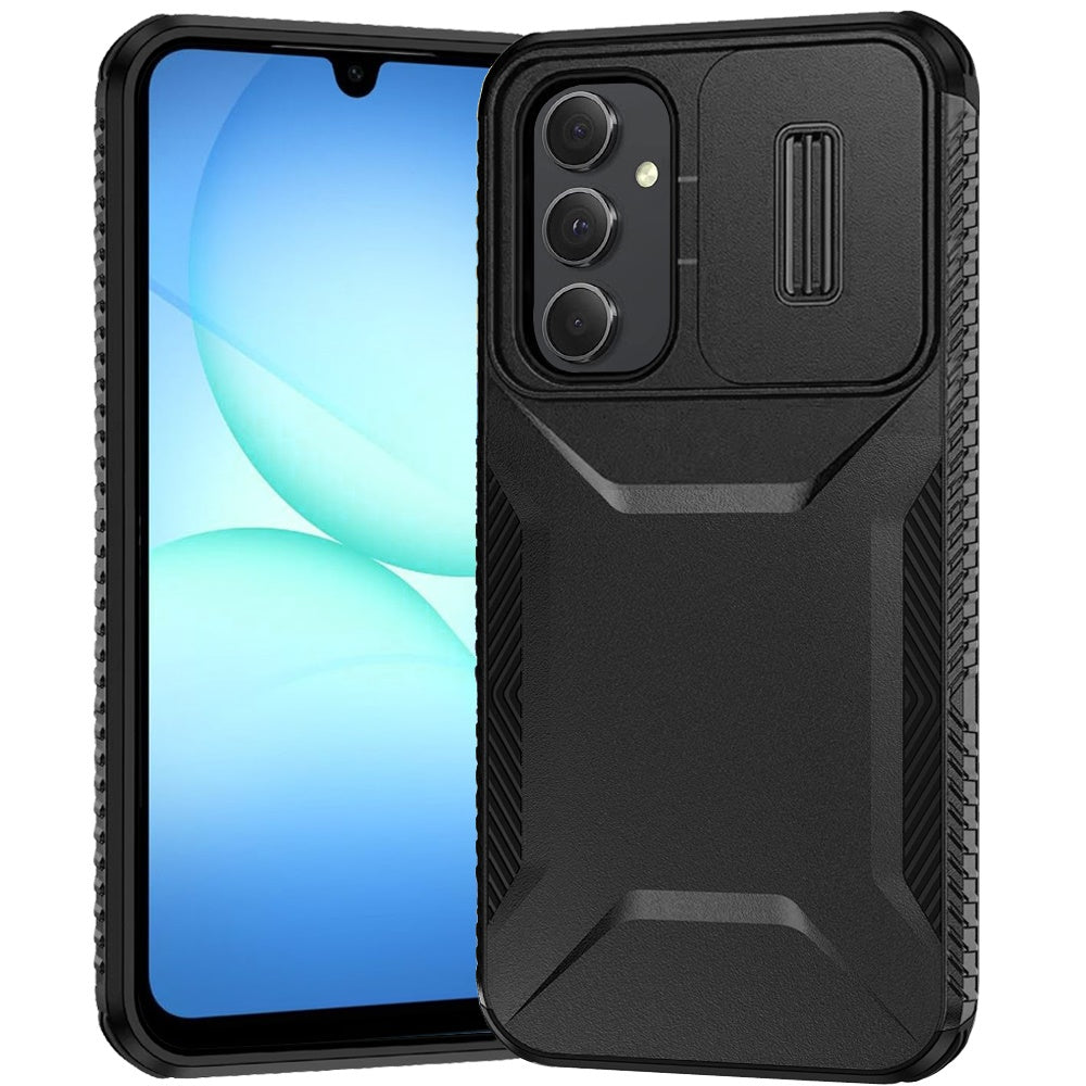 Premium Ultimate U Design Hybrid Case With Camera Window Covering For Samsung A17 5G - Black