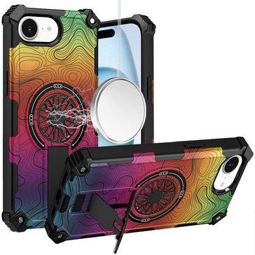Premium Cd Texture Design Magnetic Car Mount Friendly HQ Case For iPhone 16E / SE4 (2025) - E