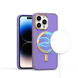 HR Premium Ultimate Pu Leather Beautiful Hybrid Case For iPhone 13 / 14 - Light Purple