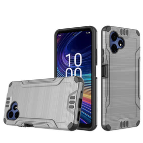 HR Premium Premium Brushed Metalled Hybrid Case For Celero 5G Velocity - Grey