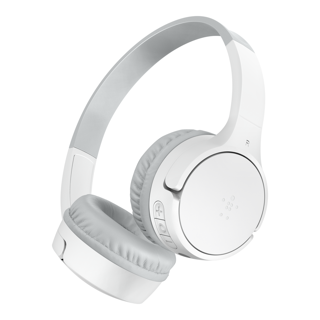 Belkin Mini Wireless On-Ear Kids Headphones - White