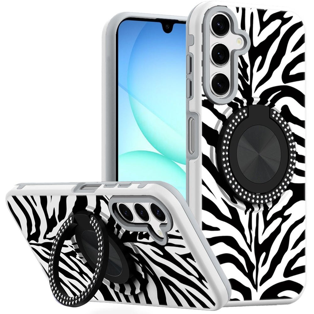 Premium Metal Diamond Cd Pattern Design Matte Finished Case For Samsung A17 5G - 3
