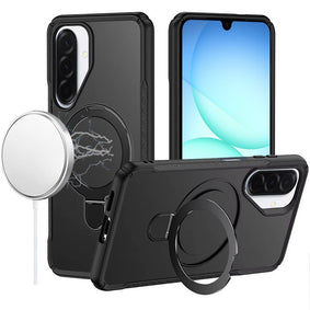 HR Premium [Magnetic Circle] Smooth Safe Matte Feel Hybrid Case For Samsung A17 5G - Black