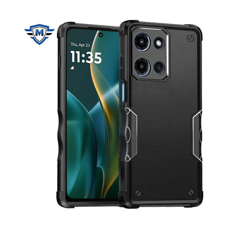 Metkase Exquisite Tough Shockproof Hybrid Case Cover For Moto G Stylus 5G 2025- Black
