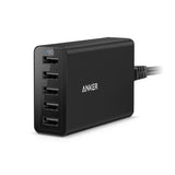 Anker Powerport 40W 5 Port USB-A Charger - Black