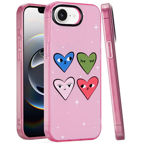 Premium Double Layer Design Imd TPU Case For iPhone 16e  / SE4 (2025) - Cute Hearts