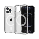 HR Premium Sturdy Ultra (Magnetic Circle) Thick 3Mm Transparent Hybrid Case For iPhone 13 / 14 - Clear