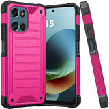 Premium Tough Lined Premium Design Case For Moto G 5G 2025/2026 & Moto G Play 2026 - Hot Pink