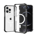 HR Premium Acrylic Tough 2.5Mm Transparent Shockproof Hybrid Case For iPhone 13 / 14 - Black