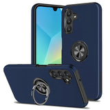 Premium Chief Oil Painted Magnetic Ring Stand Hybrid Case For Samsung A16 5G  - Dark Blue