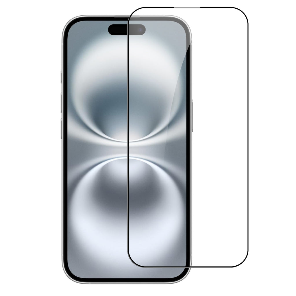 Metkase Bulk White Paper Card Package Black Edged Tempered Glass For Apple Iphone 18 Pro Max - Black